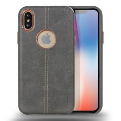 iPhone X (Ten) Armor Leather Hybrid Case (Gray)